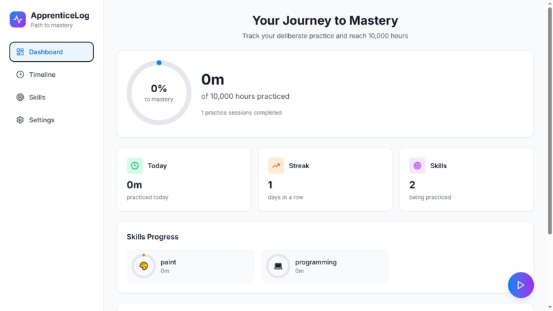 ApprenticeLog – screenshot 1