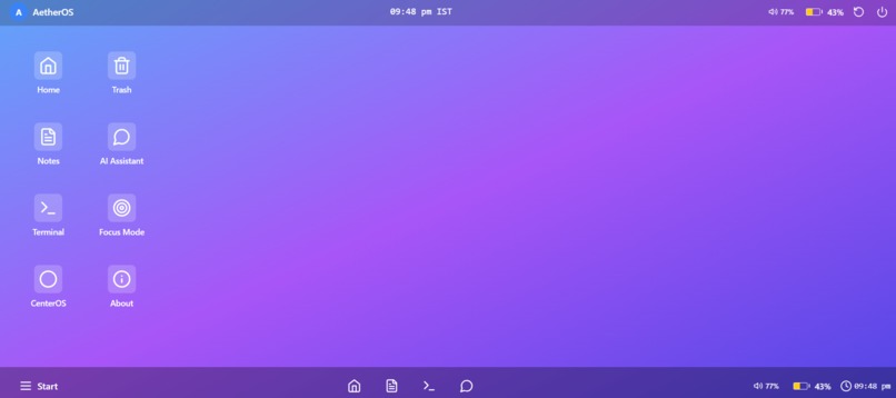 AetherOS – screenshot 2