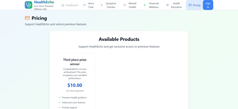 HealthEcho – screenshot 2