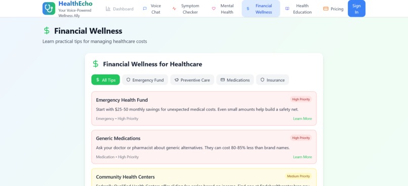 HealthEcho – screenshot 3