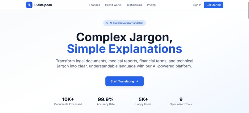 PlainSpeak – screenshot 1