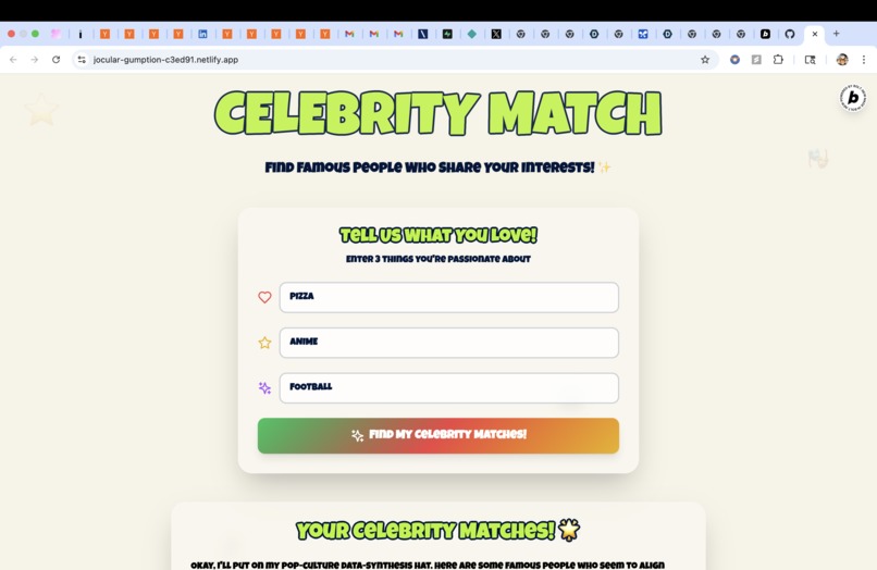 CELEBRITY MATCH – screenshot 1
