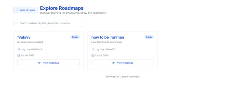 Roadmaster : An AI-Powered Community Learning Platform – screenshot 6