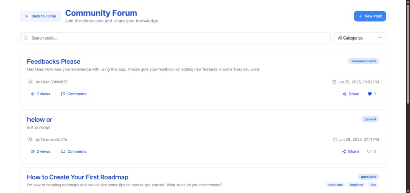 Roadmaster : An AI-Powered Community Learning Platform – screenshot 7