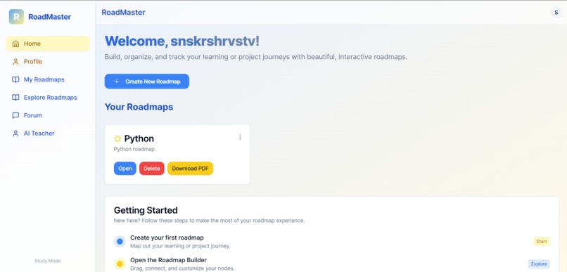 Roadmaster : An AI-Powered Community Learning Platform – screenshot 10