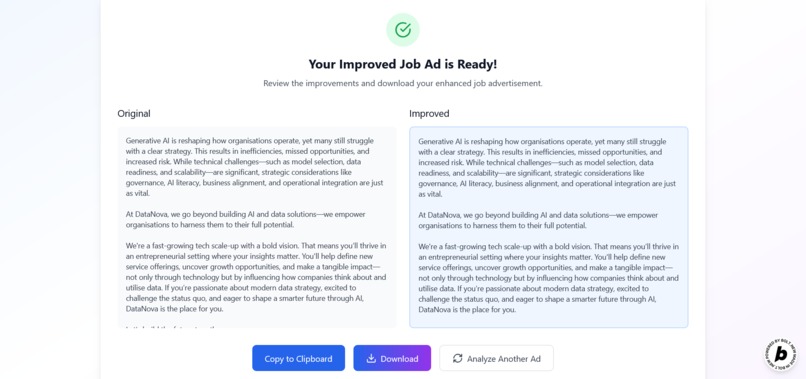 JobAdTuner - make sure your job ad has all the details – screenshot 3