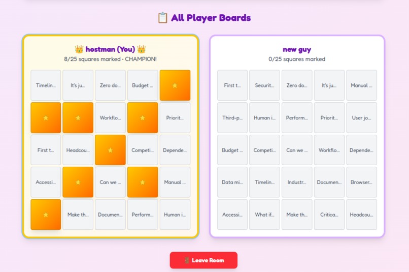 Meeting Bingo – screenshot 5