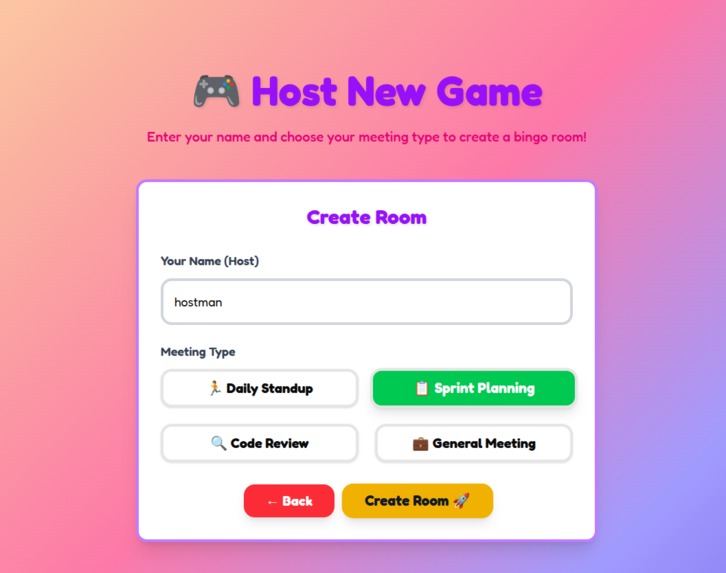 Meeting Bingo – screenshot 2