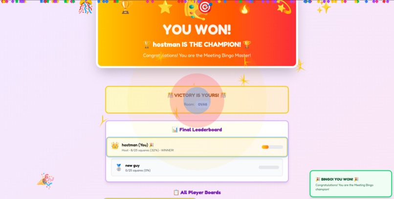 Meeting Bingo – screenshot 4