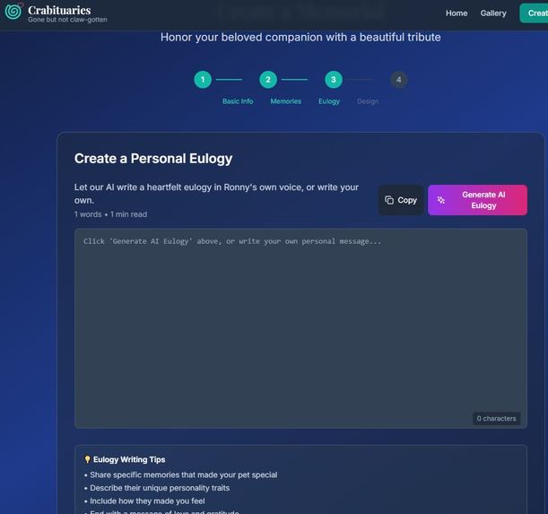 Crabituaries – screenshot 2
