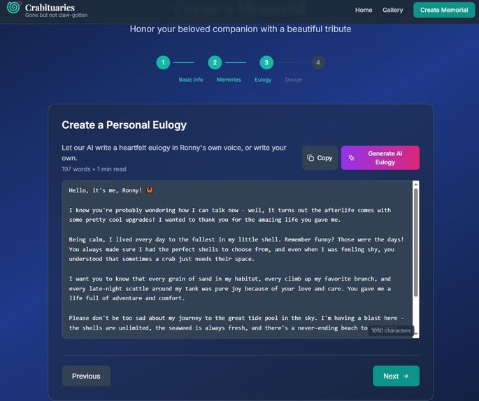 Crabituaries – screenshot 3