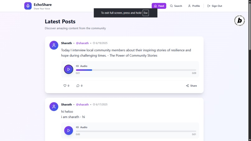 EchoShare – screenshot 1
