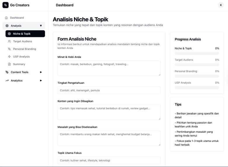 go creator – screenshot 1