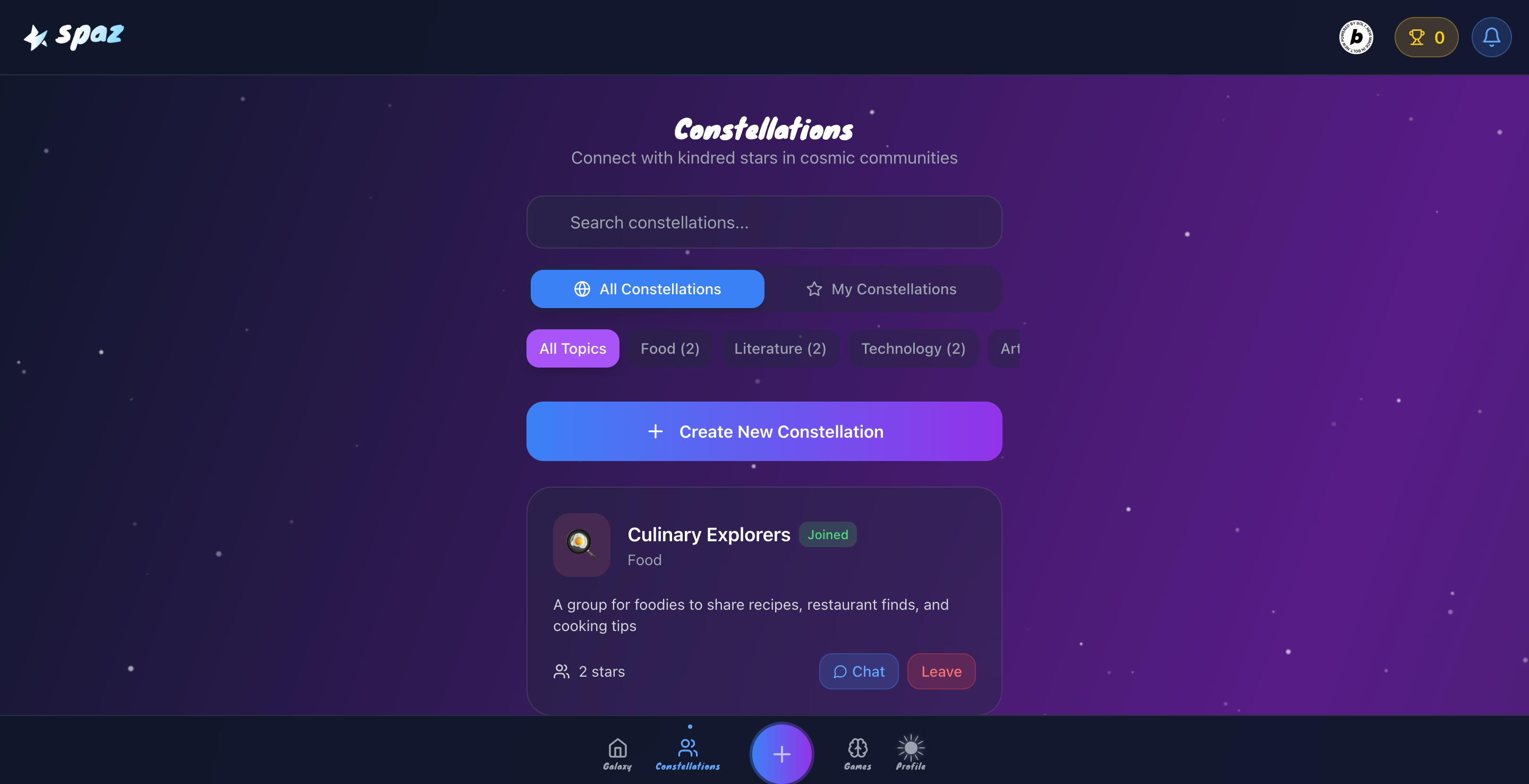 Spaz - A Positive Social Space | Devpost
