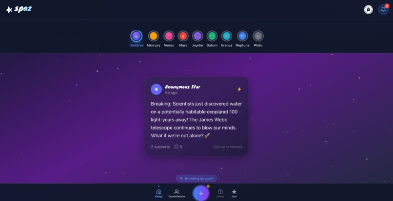 Spaz - A Positive Social Space – screenshot 3