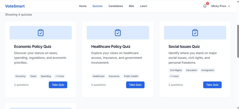 VoteSmart – screenshot 2