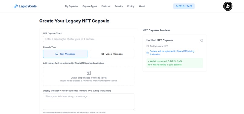 LegacyCode ~Preserving your Legacy on the Blockchain – screenshot 3
