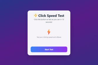 Click Speed Test Mini-Game