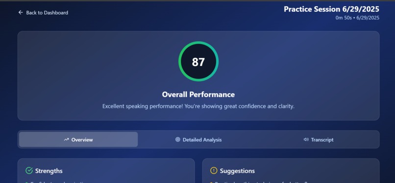 WhisperCoach – AI for Public Speaking – screenshot 1