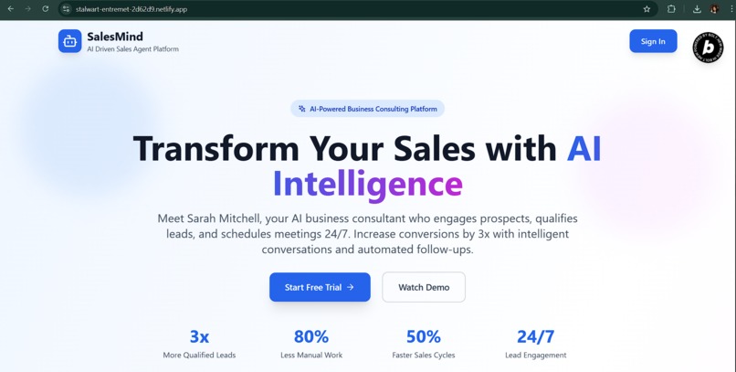 SalesMind AI Agent – screenshot 1