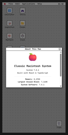 Classic Macintosh System Simulator – screenshot 1