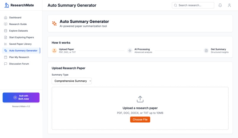 ResearchMate – screenshot 1