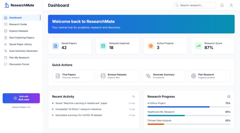 ResearchMate – screenshot 2
