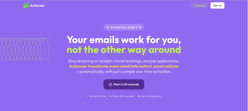 Actioneer – screenshot 1