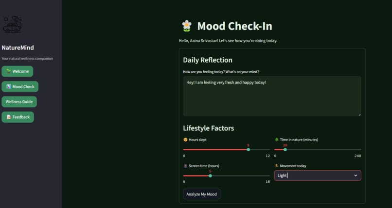 NatureMind-Your Wellness Companion – screenshot 4