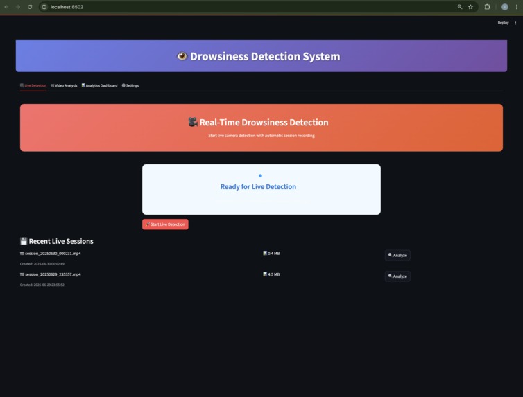 Drowsiness Detection System – screenshot 1