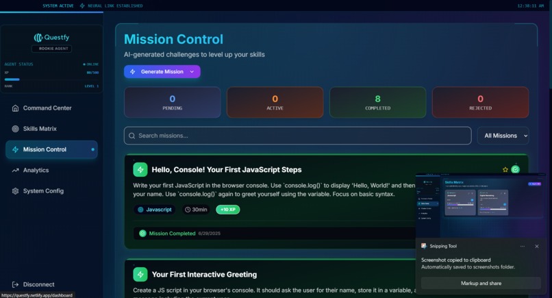 Questfy – AI-Powered Skill Building – screenshot 7