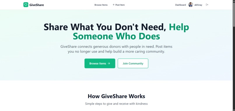 GiveShare – screenshot 1