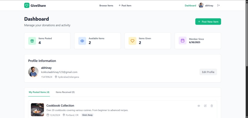 GiveShare – screenshot 2