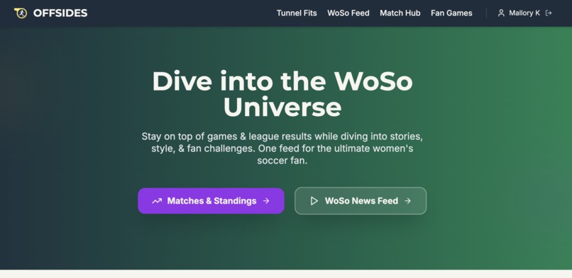 Offsides - A Women's Soccer Fanzone – screenshot 1