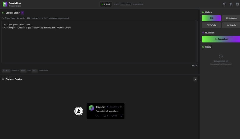 CreateFlowAI ( One-Shot ) – screenshot 1