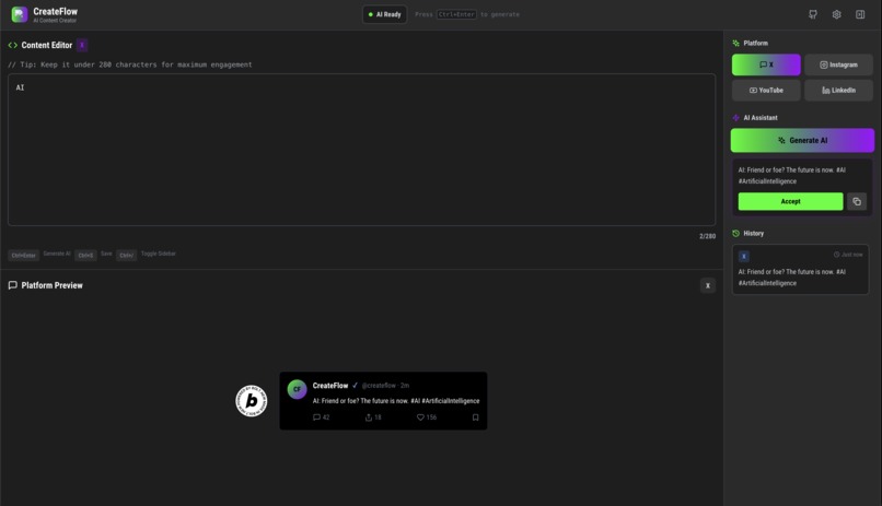 CreateFlowAI ( One-Shot ) – screenshot 2