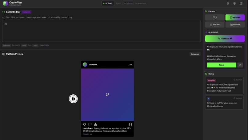 CreateFlowAI ( One-Shot ) – screenshot 3