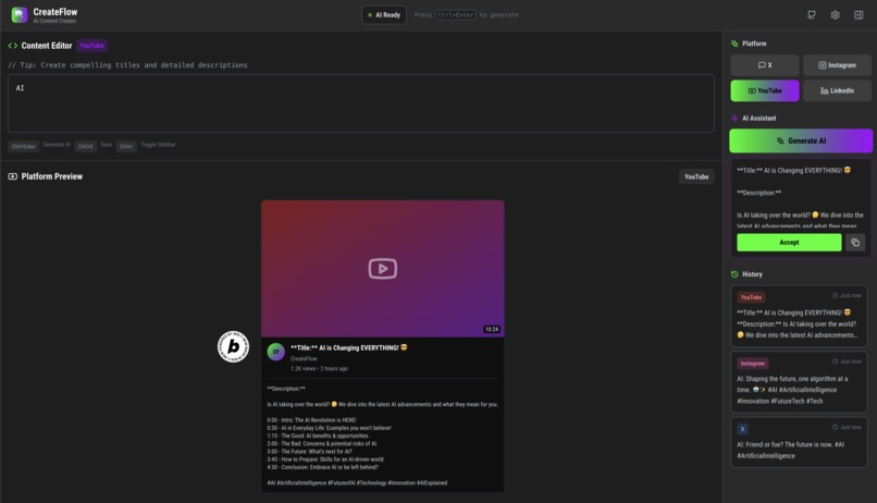 CreateFlowAI ( One-Shot ) – screenshot 4