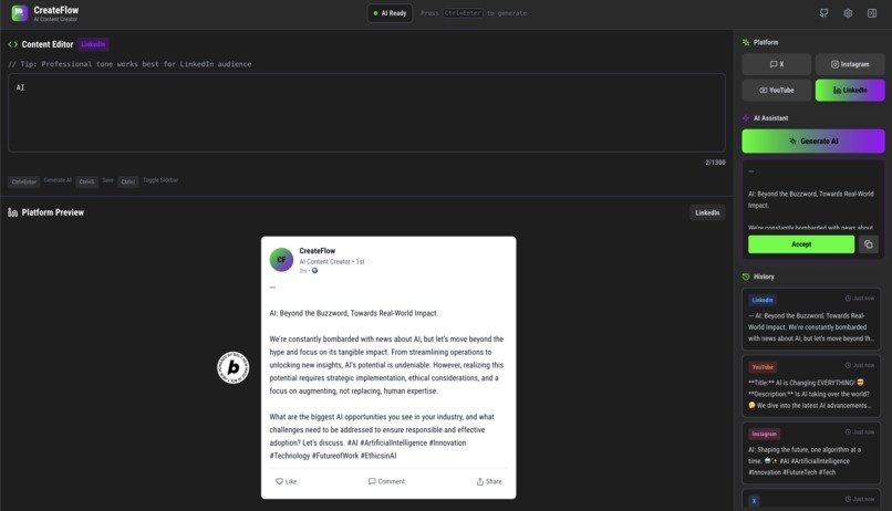 CreateFlowAI ( One-Shot ) – screenshot 5