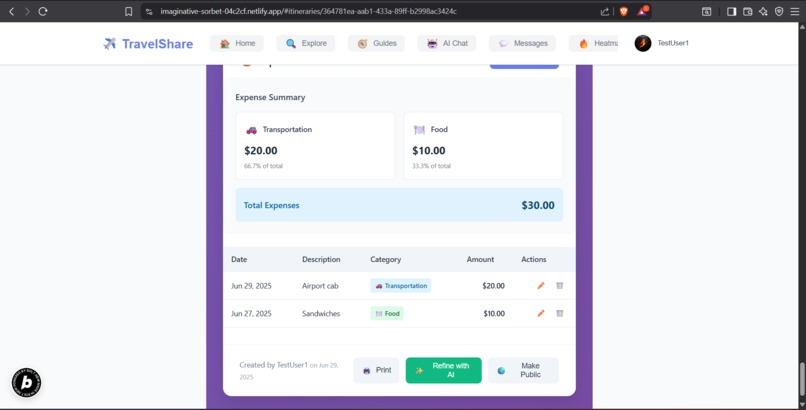 TravelShare – screenshot 4