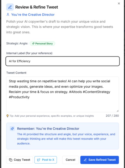 Content Creator Assistant – screenshot 2