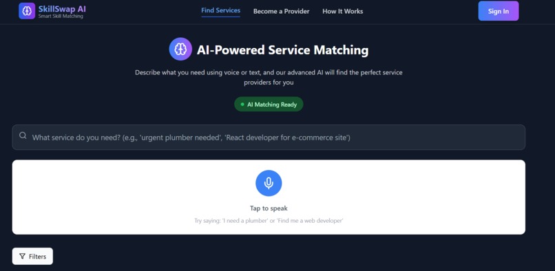 SkillSwap AI – On-Demand Skill Matching Assistant – screenshot 2