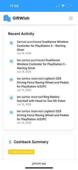 GiftWish App – screenshot 2