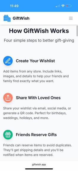 GiftWish App – screenshot 5