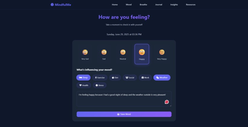 MindfulMe - Your Mental Health Companion – screenshot 2