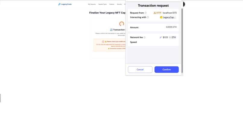 LegacyCode ~Preserving your Legacy on the Blockchain – screenshot 4