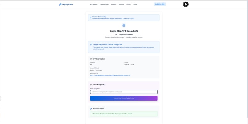LegacyCode ~Preserving your Legacy on the Blockchain – screenshot 5