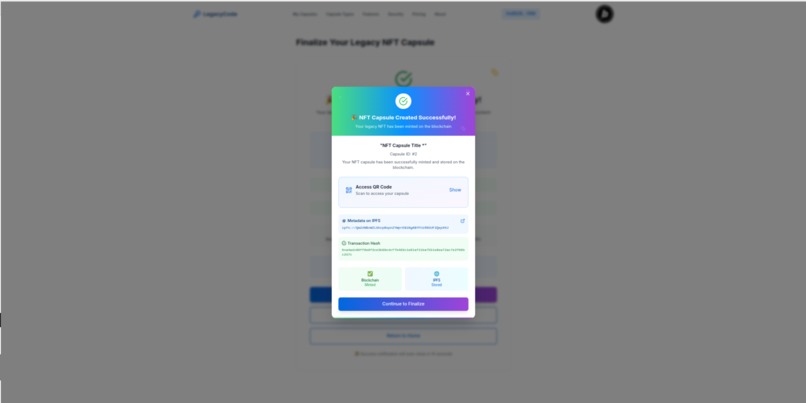 LegacyCode ~Preserving your Legacy on the Blockchain – screenshot 6