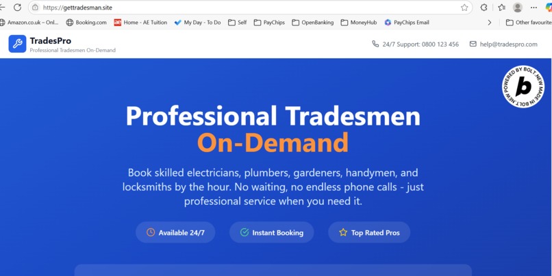 Professional Tradesman Booking Platform – screenshot 5