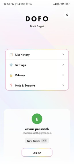 DOFO - Family Shopping List – screenshot 5